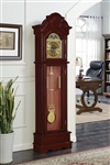 Grandfather Clock in Brown Red Finish by Coaster - 900749