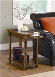 Chairside Table in Warm Brown Finish by Coaster - 900973