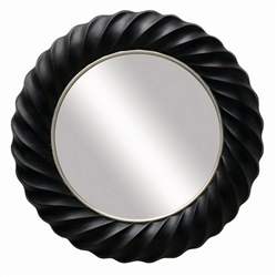 Espresso Finished Frame Round Accent Mirror by Coaster - 901732