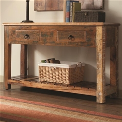 Accent Console Table in Reclaimed Wood Finish by Coaster - 950364