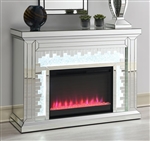 Gilmore Rectangular Freestanding Mirror Fireplace by Coaster - 991048