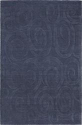 100% WOOL DARK BLUE LARGE 8' x 11' CASUAL RUG by Coaster - PR1007L