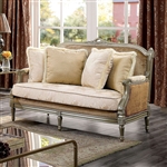 Langleben Love Seat in Brown/Beige/Champagne by Furniture of America - FOA-6782-LV
