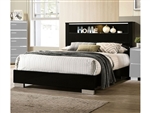 Carlie Bed in Black/Chrome Finish by Furniture of America - FOA-7039-B