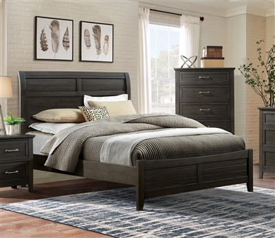 Alaina Bed in Walnut Finish by Furniture of America - FOA-7916-B