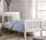 Rockwall Bed in Weathered White Finish by Furniture of America - FOA-AM7973WH-B