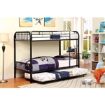 Rainbow Twin/Twin Bunk Bed in Black Finish by Furniture of America - FOA-CM-BK1035BK