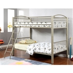Lovia Twin/Twin Bunk Bed in Metallic Gold Finish by Furniture of America - FOA-CM-BK1037T