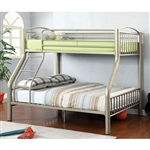 Lovia Twin/Full Bunk Bed in Metallic Gold Finish by Furniture of America - FOA-CM-BK1037TF