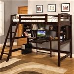 Dakota Ridge Twin Loft Bed in Espresso Finish by Furniture of America - FOA-CM-BK263