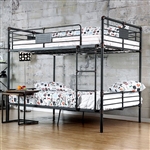 Olga Full/Full Bunk Bed in Antique Black Finish by Furniture of America - FOA-CM-BK913FF