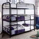 Opal Twin/Twin/Twin Bunk Bed in Black Finish by Furniture of America - FOA-CM-BK937BK