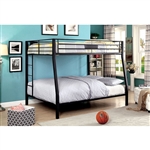 Claren Full/Queen Bunk Bed in Black Finish by Furniture of America - FOA-CM-BK939FQ