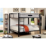 Claren Queen/Queen Bunk Bed in Black Finish by Furniture of America - FOA-CM-BK939QQ