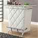 Fuero Bar Table in White/Chrome Finish by Furniture of America - FOA-CM-BT6464WH