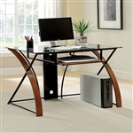 Baden Executive Home Office Desk in Oak/Black Finish by Furniture of America - FOA-CM-DK6216