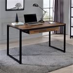 Quincy Executive Home Office Desk in Dark Oak/Matte Black Finish by Furniture of America - FOA-CM-DK913