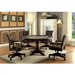 Kalia 5 Piece Game Table Set in Brown by Furniture of America - FOA-CM-GM347T