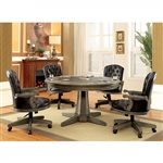 Yelena 5 Piece Game Table Set in Gray by Furniture of America - FOA-CM-GM357T