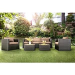 Olina 5 Piece Patio Set in Espresso by Furniture of America - FOA-CM-OS1820BR