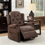 Saco Power Recliner in Brown Finish by Furniture of America - FOA-CM-RC6465