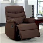 Pleasant Valley Recliner in Brown Finish by Furniture of America - FOA-CM-RC6927DK