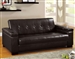 Logan Futon Sofa in Espresso Finish by Furniture of America - FOA-CM2123