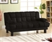 Bonifa Futon Sofa in Black Finish by Furniture of America - FOA-CM2150