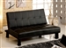 Quinn Futon Sofa in Black Finish by Furniture of America - FOA-CM2394