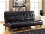 Bulle Futon Sofa in Black Finish by Furniture of America - FOA-CM2669P-BK