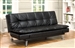 Hauser Futon Sofa in Black Finish by Furniture of America - FOA-CM2677BK