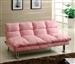 Saratoga Futon Sofa in Pink/Chrome Finish by Furniture of America - FOA-CM2902PK
