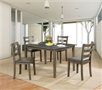 Marcelle 5 Piece Dining Room Set in Gray Finish by Furniture of America - FOA-CM3028T-5PK