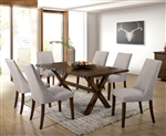 Woodworth 7 Piece Dining Room Set in Walnut Finish by Furniture of America - FOA-CM3114-CM3114SC