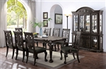 Petersburg 7 Piece Dining Room Set in Dark Gray Finish by Furniture of America - FOA-CM3185DG
