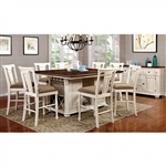 Sabrina 7 Piece Counter Height Dining Set by Furniture of America - FOA-CM3199WC-PT-C