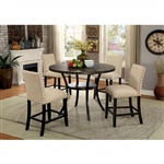 Kaitlin 5 Piece Counter Height Dining Set by Furniture of America - FOA-CM3323RPT
