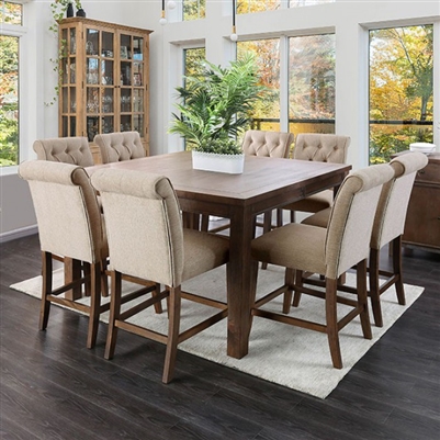 Sania III 7 Piece Counter Height Dining Set by Furniture of America - FOA-CM3324A-PT-54