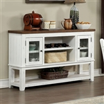 Auletta Server in Distressed White/Distressed Dark Oak Finish by Furniture of America - FOA-CM3417SV