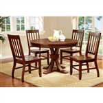 Foster I 5 Piece Round Table Dining Room Set by Furniture of America - FOA-CM3437RT