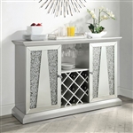 Regensdorf Server in Metallic Silver Finish by Furniture of America - FOA-CM3516SV