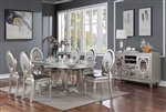 Cathalina 7 Piece Dining Room Set in Silver Finish by Furniture of America - FOA-CM3541SV-T