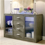 Luminar I Server by Furniture of America - FOA-CM3559GY-SV