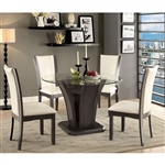 Manhattan 5 Piece Round Table Dining Room Set by Furniture of America - FOA-CM3710GY-RT