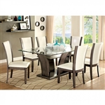 Manhattan 7 Piece Dining Room Set by Furniture of America - FOA-CM3710GY-T