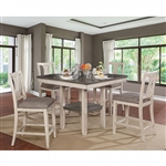 Ann II 5 Piece Dining Room Set in Antique White/Gray Finish by Furniture of America - FOA-CM3752PT-5PK