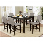 Teagan 7 Piece Counter Height Dining Set by Furniture of America - FOA-CM3911PT