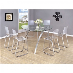 Zora 7 Piece Counter Height Dining Set by Furniture of America - FOA-CM3992PT