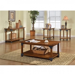 Bozeman 3 Piece Occasional Table Set in Antique Oak by Furniture of America - FOA-CM4102-3PK