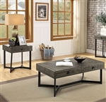Veblen 2 Piece Occasional Table Set in Dark Oak/Espresso by Furniture of America - FOA-CM4498-2PK